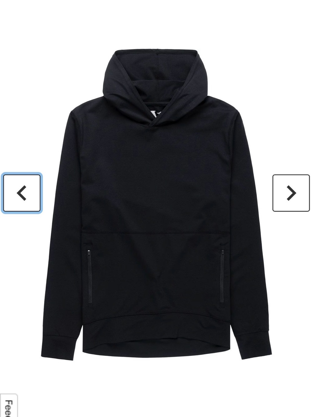 Vuori Ponto Performance Pullover Hoodie - Men's in Black Medium